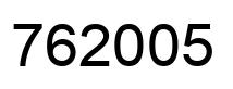 Number 762005 black image