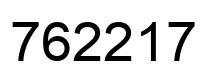 Number 762217 black image