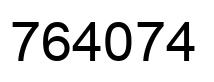 Number 764074 black image