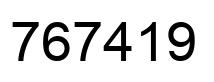 Number 767419 black image
