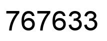 Number 767633 black image