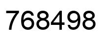 Number 768498 black image