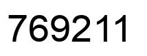 Number 769211 black image