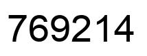 Number 769214 black image