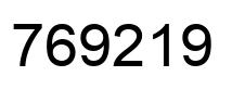 Number 769219 black image
