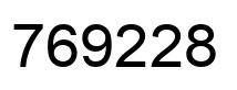 Number 769228 black image