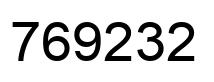 Number 769232 black image