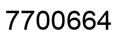 Number 7700664 black image