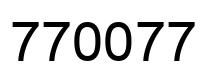 Number 770077 black image