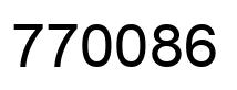 Número 770086 imagen negro