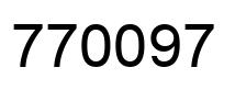 Number 770097 black image