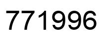 Number 771996 black image