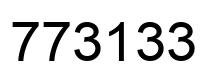 Number 773133 black image