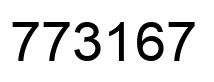 Number 773167 black image
