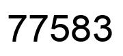 Number 77583 black image