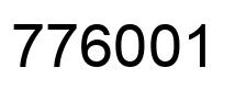 Number 776001 black image