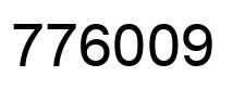 Number 776009 black image