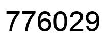 Number 776029 black image