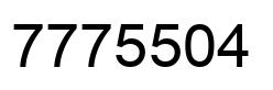 Número 7775504 imagen negro