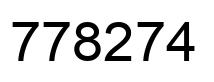 Number 778274 black image
