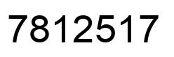 Number 7812517 black image