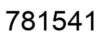 Number 781541 black image