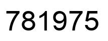 Number 781975 black image
