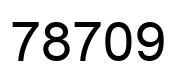 Número 78709 imagen negro