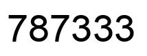 Número 787333 imagen negro