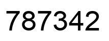 Número 787342 imagen negro