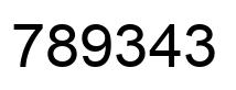 Number 789343 black image