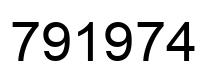 Number 791974 black image