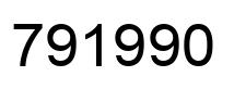 Number 791990 black image