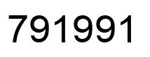 Number 791991 black image