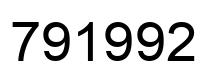 Number 791992 black image