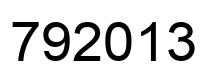 Number 792013 black image