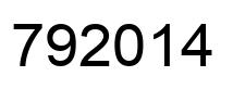 Number 792014 black image