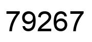 Número 79267 imagen negro