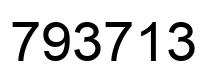 Number 793713 black image