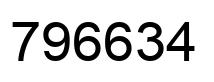 Number 796634 black image