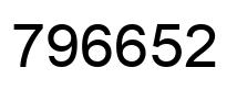 Number 796652 black image