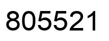 Number 805521 black image