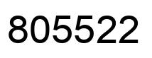 Number 805522 black image