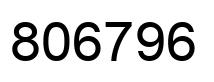 Number 806796 black image