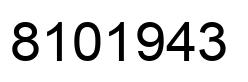 Number 8101943 black image