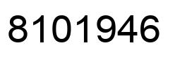 Number 8101946 black image