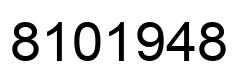 Number 8101948 black image