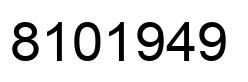 Number 8101949 black image