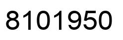 Number 8101950 black image