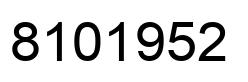Number 8101952 black image